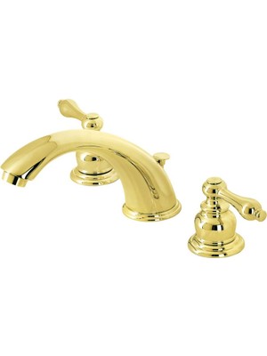 Meks Kingston Brass KB972ALB Viktorya Dönemi Yaygın Banyo Bataryası, Cilalı Pirinç
