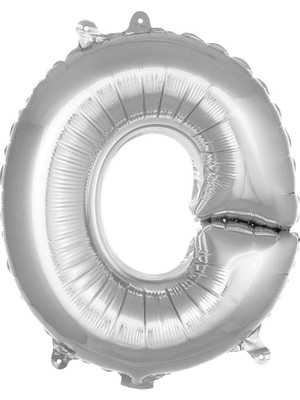 Meks O Harfi 16 Inç Gümüş Renk Folyo Balon 36 cm (Gümüş)