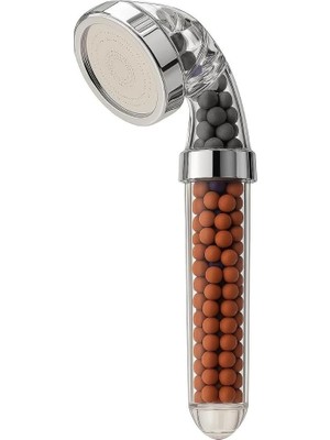 Meks Tasarruflu Duş Başlığı | 21 Cm, Mineral ve Anyon Taşlı Su Arıtmalı Basınçlı El Duşu – Su ve Enerji