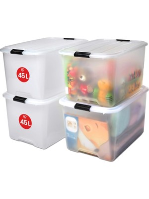 Meks Iris Ohyama Tb-45 Kutu Seti, 45L, Şeffaf
