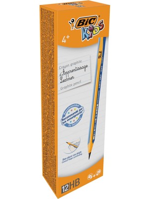 Meks Bic Kids 100263 Yeni Başlayanlar Için Kurşun Kalem, 12 Adet, Mavi