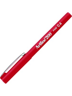 Meks Tilibra Artline 200N Fine Keçe Uçlu Yazı Kalemi Uç:0,4 Mm, Kırmızı