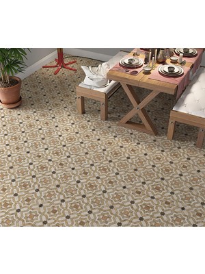 Meks Stickerart Yer Kaplama Zemin Kaplama Folyosu 65X130 cm Marble Floor Tile