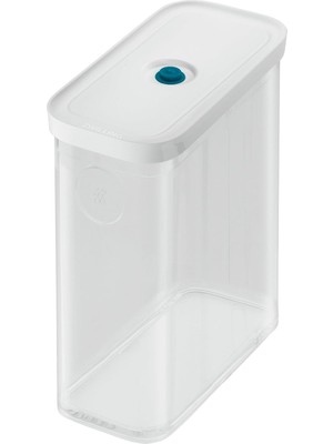 Meks Zwilling Fresh & Save Cube Vakumlu Saklama Kabı 3m, 21 Santimetre, Şeffaf Akdeniz Mavisi