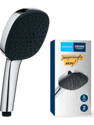 Meks Grohe Vitalio Comfort 110 El Duşu, 2 Akışlı (Yağmur & Jet), Smartswitch, 110MM Kare Duş Başlığı, Dü