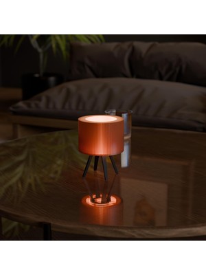 Meks Deco Fabrica Modern Mood Tripod Masa Lambası – Renk Geçişli Dekoratif Abajur | Yatak Odası ve Salon