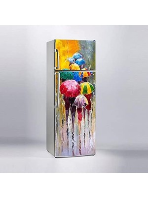 Meks Buzdolabı Sticker Kaplama Dolap Kaplama Etiketi Yağmurlu Gün