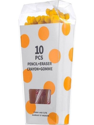 Meks Miniso Popcorn Silgili Kurşun Kalem 10'lu Sarı, 2007647810106