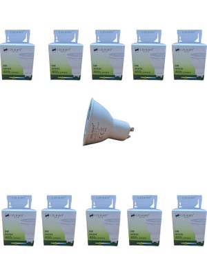 Meks 10 Adet 5W 4000K GU10 Duy 38° Gün Işığı LED Spot Ampul Uzlight