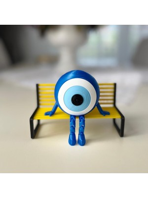 Meks Nazar Boncuğu Dekoratif Figür - Bacaklı Nazarlık Masaüstü Süsü (9x8 Cm) - Bank Dahi̇l Deği̇ldi̇r