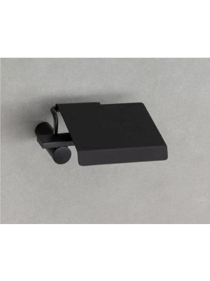 Meks System Pıvot Kapaklı Tuvalet Kağıtlığı Siyah Renk 63X137X161 mm