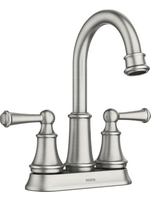 Meks Moen Brecklyn 4 In. Centerset 2-Handle Bathroom Faucet In Spot Resist Brushed Nickel