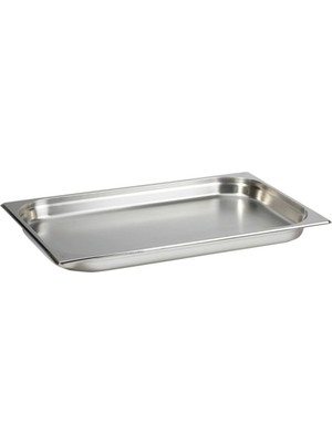 Meks Paslanmaz Çelik Gastronom/gastronorm Küvet Gn 1/1-40 (53 x 32,5 x 4 Cm)