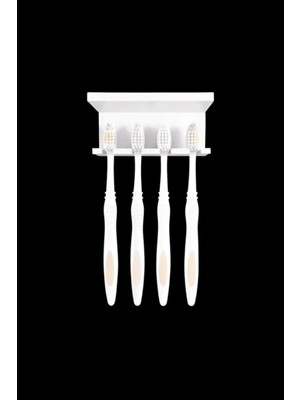 Meks Usin Yapışkanlı Çok Amaçlı Diş Fırçası Asacağı Askılığı Askılık Diş Fırçalık Banyo Organizer (Beyaz