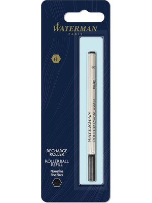 Meks Waterman Roller Kalem Refill, Tekli Blister, Fine (F) Uç, Siyah - 1964019
