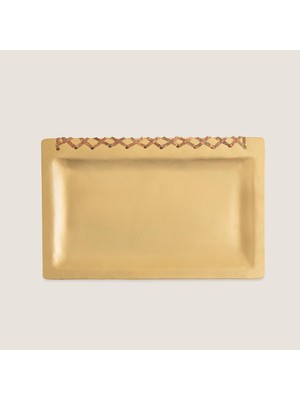 Meks Stitch Dekoratif Tabak 26X16 cm Gold