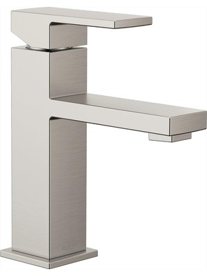 Meks Moen Revyl Spot Dirençli Nikel Tek Kolu Tek Delikli Modern Banyo Lavabo Bataryası Isteğe Bağlı Deck