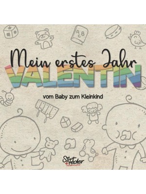 Meks Mein Erstes Jahr - Valentin - Vom Baby Zum Kleinkind: Dein Individuelles Babyalbum Mit Wunschnamen