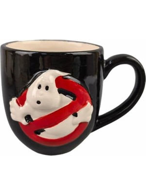 Meks Ghostbusters 3D Seramik Kupa Bardak, 410 Ml, Siyah