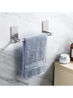 Meks Deltahome Paslanmaz Çelik 30CM Havluluk/askılık - Havlu Askısı - Kendinden Yapışkanlı - Inox