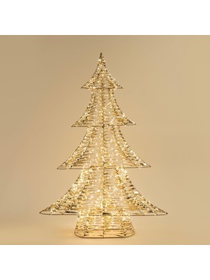 Meks Ulu LED Işıklı Ağaç Dekor 150 cm Altın