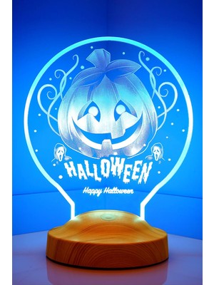 Meks 3D Halloween Hediyesi LED Lamba