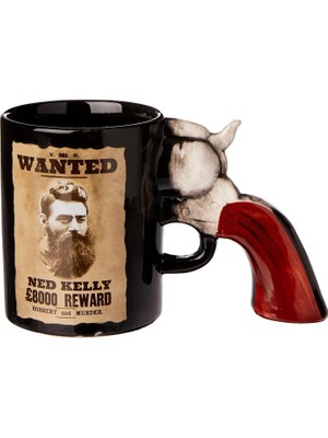 Meks Netavantaj 3D Silah Tasarım Kupa Bardak - Ned Kelly Aranıyor
