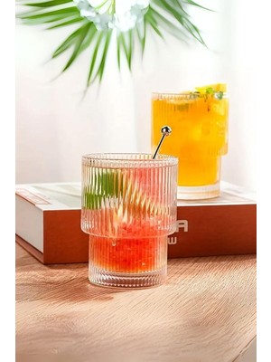 Meks Mithra Life 2 Adet 300 ml Origami Stil Isıya Dayanıklı Su Meşrubat Kahve Cam Bardak MIT1199
