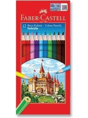 Meks Faber-Castell Karton Kutu Boya Kalemi 12 Renk Tam Boy