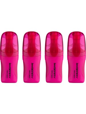 Meks Serve Berry Mini Fosforlu Kalem Pembe 4lu Set
