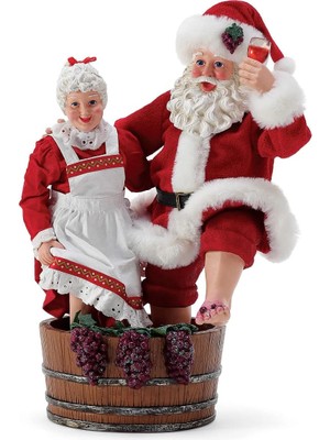 Meks Department 56 Possible Dreams Bon Apetit Santa And Mrs. Claus Christmas Crush Şarap Yapımı Heykelci