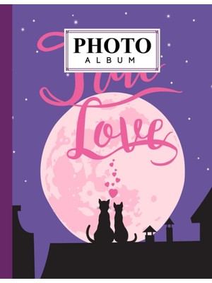 Meks Photo Album: Black Cats Album, Large Photo Albums With Writing Space Memo, Extra Large Capacity Pic