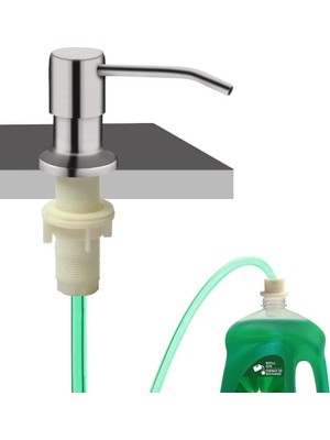 Meks Ohihi Mutfak Lavabosu Için Sabunluk, Dahili Lavabo Sabunluk (Fırçalanmış Nikel), Tezgah Sabunluk Po