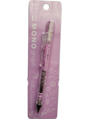 Meks Tombow Mono Graph Mekanik Kurşun Kalem, 0,5mm, Pembe, Plastik Gövde, Doğa Temalı Sınırlı Baskı, Çiz