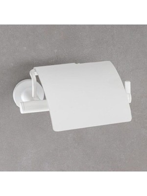 Meks System Hoop Kapaklı Tuvalet Kağıtlığı Beyaz Renk 85X118X170 mm