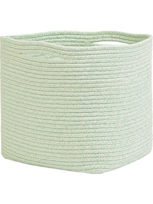 Meks Ocean Home Textile Mint Kırçıllı Pamuklu Sepet 30 x 30 x 30 cm