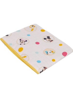 Meks Taç 1500187685 Disney Mickey Baby Pamuk Lisanslı Müslin Battaniye, Çok Renkli