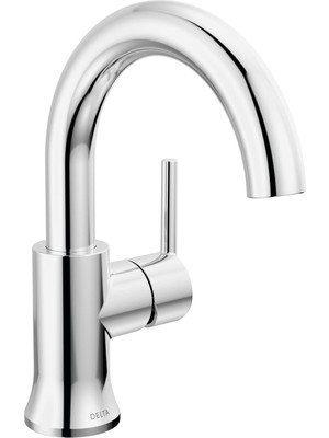 Meks Delta Faucet Trinsic Tek Delikli Banyo Bataryası, Tek Kolu Banyo Bataryası Krom, Banyo Lavabo Batar