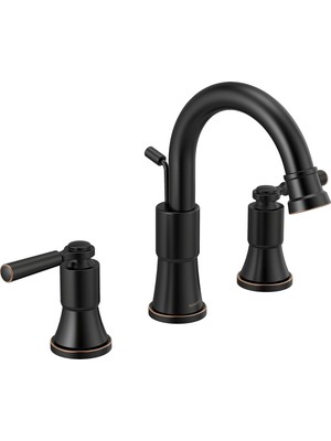 Meks Delta Musluk Peerless Westchester Yaygın Banyo Iki Kulplu, Yağlı Boya Bronz