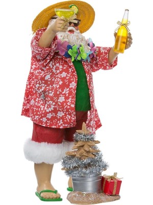Meks Kurt Adler Fabriche' Beach Noel Baba, 25 Cm, 2 Parça Set