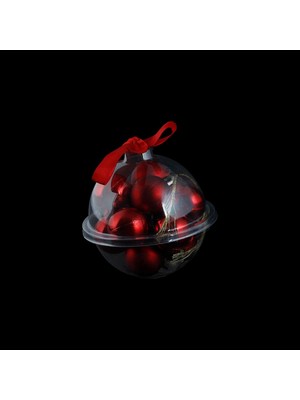Meks Koopman New Year 12 Parça Yılbaşı Topu Red 30 mm