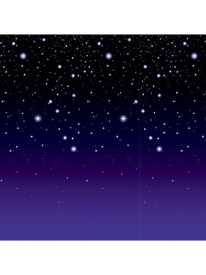Meks Beistle 1er Pack Starry Night Arka Plan, 4-Feet 30-Feet