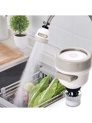 Meks Kyrotech 360° Ayarlanabilir Musluk Başlığı – Su Tasarruflu Lavabo Ucu, 3 Farklı Püskürtme Modu, Sıç