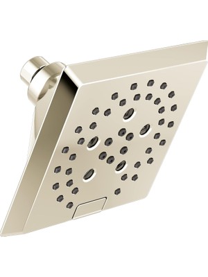 Meks Delta Faucet 5-Spray H2OKINETIC Raincan Duş Başlığı, Parlak Nikel Duş Başlığı, Kare Duş Başlığı, De