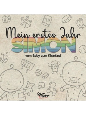 Meks Mein Erstes Jahr - Simon - Vom Baby Zum Kleinkind: Dein Individuelles Babyalbum Mit Wunschnamen Für