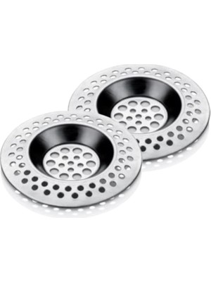 Meks Easyso 2 Adet Lavabo Evye Süzgeci Lavabo Içi Süzgeç 8 cm Metal Tıkanma Önleyici Temizlik Ürünü Prat