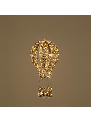 Meks Asu LED Işıklı Balon Dekor 48 cm Altın