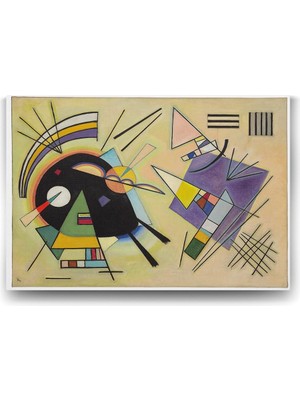 Meks Wassily Kandinsky - Black And Violet Tablosu - 100X70CM