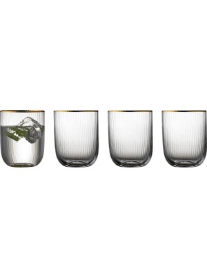 Meks Lyngby Glas Palermo Gold Bardak 4 Adet 35 cl