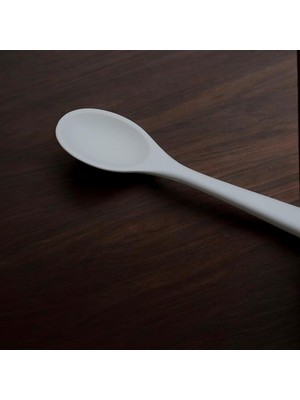 Meks Silikon Pişirme ve Servis Kaşık- 27,5 cm Krem Renkli Özel Seri
